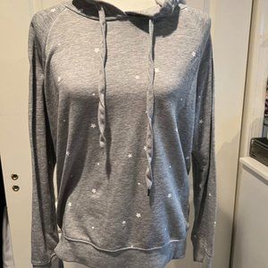 Z Supply Pullover Gray with Star Hoodie, Size Med